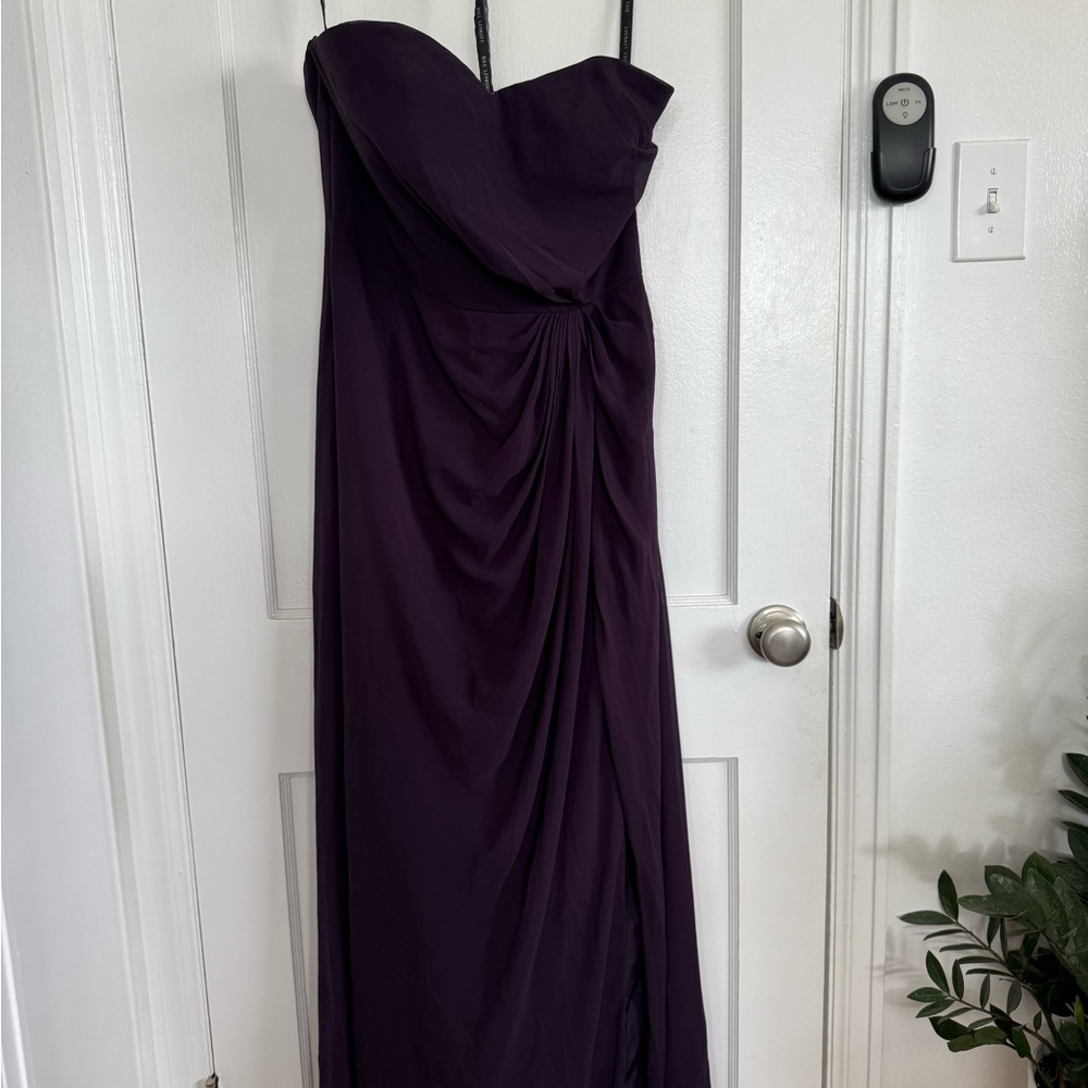 Bill Levkoff Purple Formal Strapless Dress